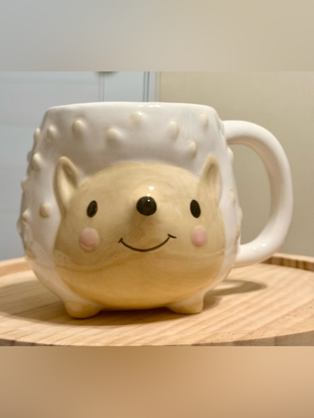 Mainstays, NWOT, Porcupine Mug, 17 ounces, in White and tan